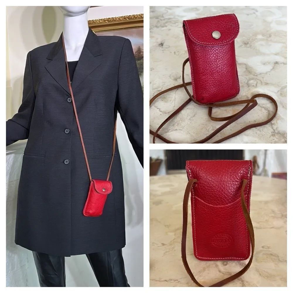 Vintage Roots Leather Mini Crossbody Case
